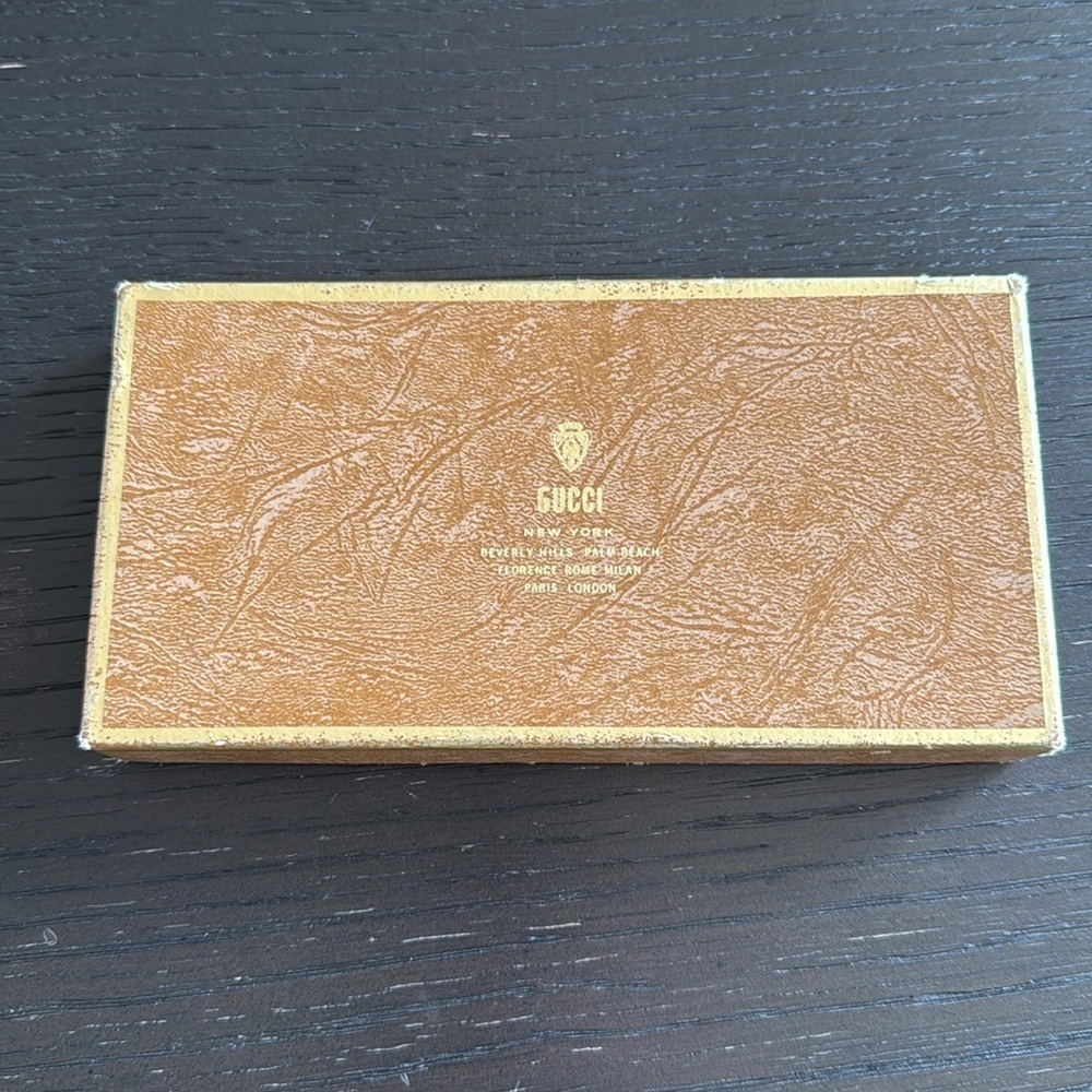 Gucci Vintage Sales Box with Original Tissue Receipts 70s
